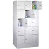 Metal locker with 15 compartments - narrow model (Polar)